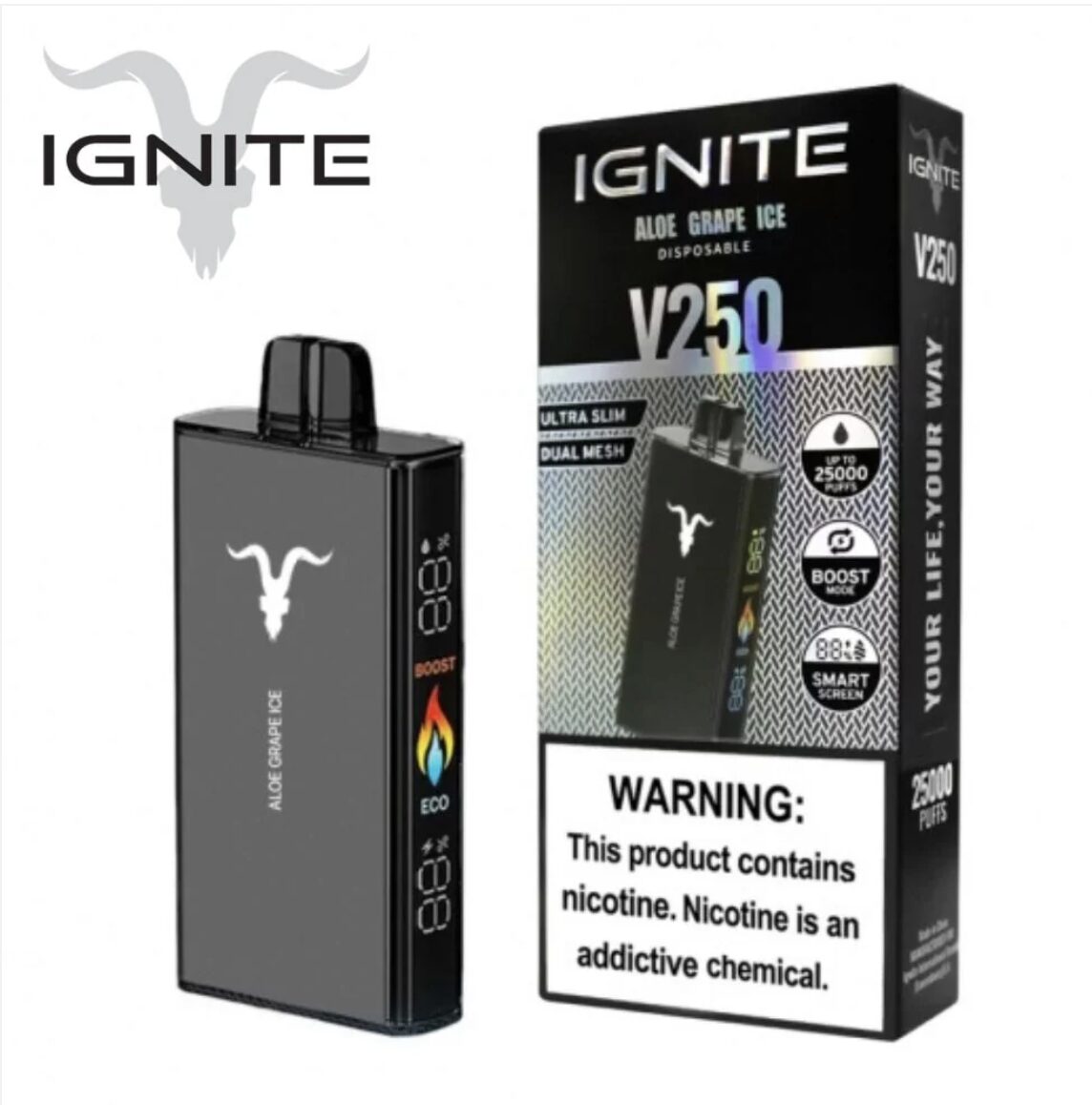 Ignite V250 25.000 Puffs Pod Descartável Premium – Alta Durabilidade e Sabor Intenso - Imagem 2